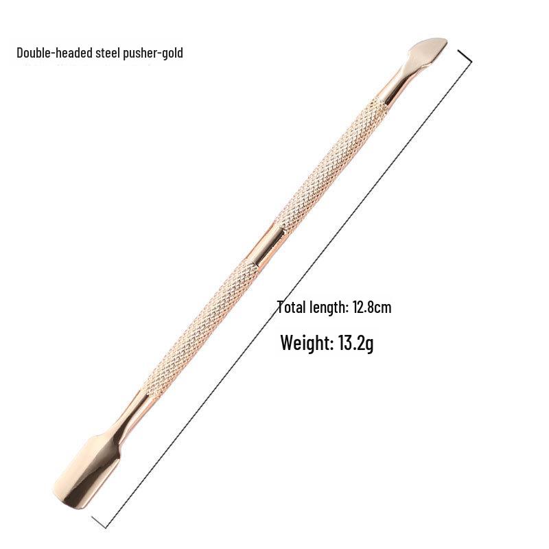 Stainless Steel Double-Headed Cuticle Remover and Pusher Tool for Manicure