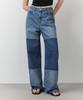 CITYBREEZE Color Block Wide Denim Pants_Indigo