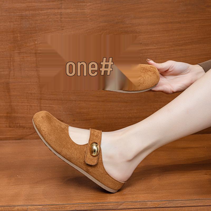 Versatile Women's Closed-Toe Retro Mules with Thick Soles - 2026 Spring Slip-On Casual Shoes