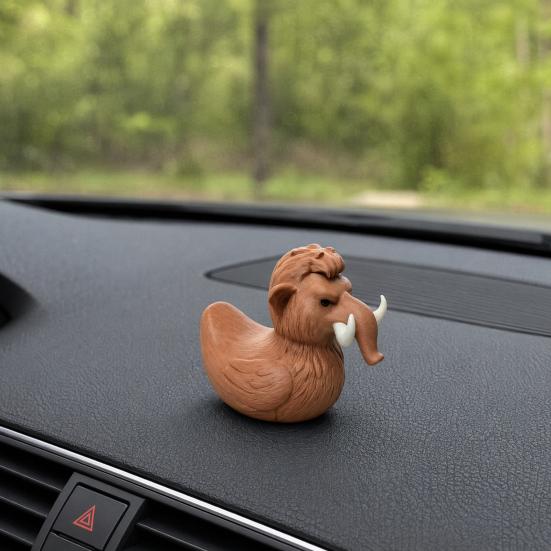 Yousheng Mammoth Duck Figurine, 3D Printed Duck Ornament, Funny Mammoth Duck Statue, Novelty Desktop Decoration for Home Table