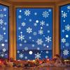 Weihnachten Schneeflocke Glas Aufkleber Santa Claus Wohnkultur Ornamente Fenster Elektrostatische Winter Poster Neue Jahr Aufkleber