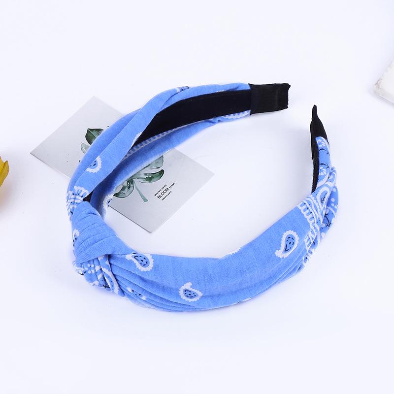 Bohemian Style Wide Knotted Fabric Headband for Women
