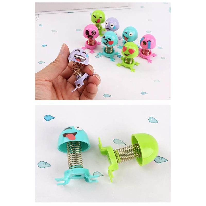 Cute Spring Doll Mini Cartoon Face Shaking Head Doll For Dashboard Desk Home Table