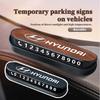 Car Phone Number Card Temporary Parking Plate Car-styling Accessories For Hyundai GDi N Line I10 Azera Genesis G70 G80 G90 YY666