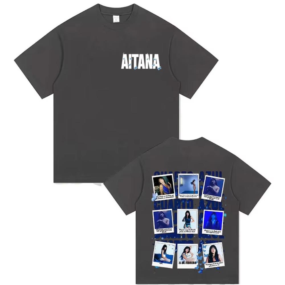 

Singer Aitana Album Tour 2026 Album Graphic Tshirts Men Women Hip Hop Gothic Clothing Tshirts Fashion High Quality Cotton Tees 3XL