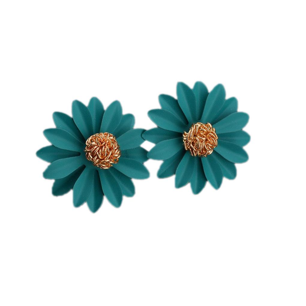 

1 Pair Summer Trendy Candy Color Women EarLovely Flower EarBohemia Beach Party Jewelry