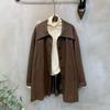 C S In The Room Rida Half leaTher Big Collar Long Sleeve jaCket 2 ColorS