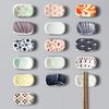 Chopstick Rest Broad Bean Pillow Holder Japanese Style Pattern Ceramic Tableware Cutlery Spoon Stylish Simple Design (set 16)