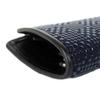 Indenya Eyeglass Case 4203 Navy Deerskin Ichimatsu Pattern Black Lacquer 16x7.3cm