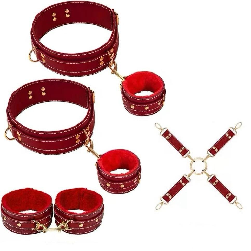 Premium Leather SM Cuffs for Calf and Thigh - Adult Couple Flirting Toys