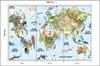 Photomural Watercolour World Map Structural Vinyl 208x146