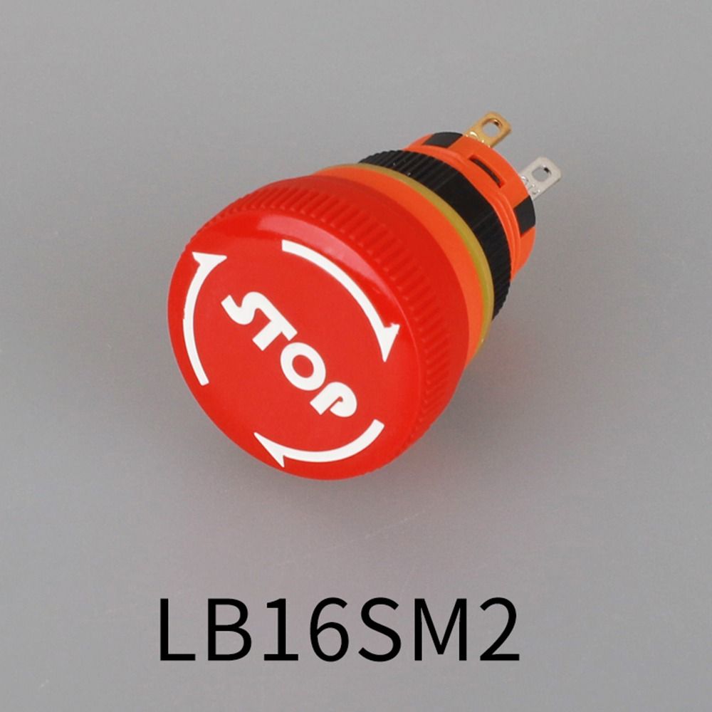 1Pcs 16mm Mushroom Emergency Stop Switch Mushroom Stop Button  for Emergency Stop Control