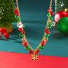 Exaggerated Christmas Bell Beaded Choker Necklace For Women Trendy Xmas Pendant Clavicle Chain New Year Party Jewelry Gift