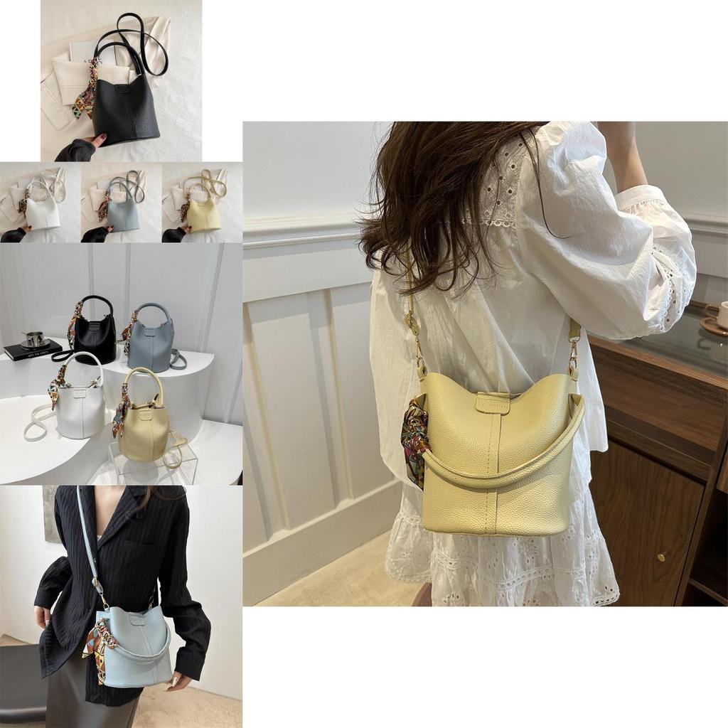 Trendy Summer Fashion Handbag 2024 Stylish French Fresh Single Shoulder Bucket Bag