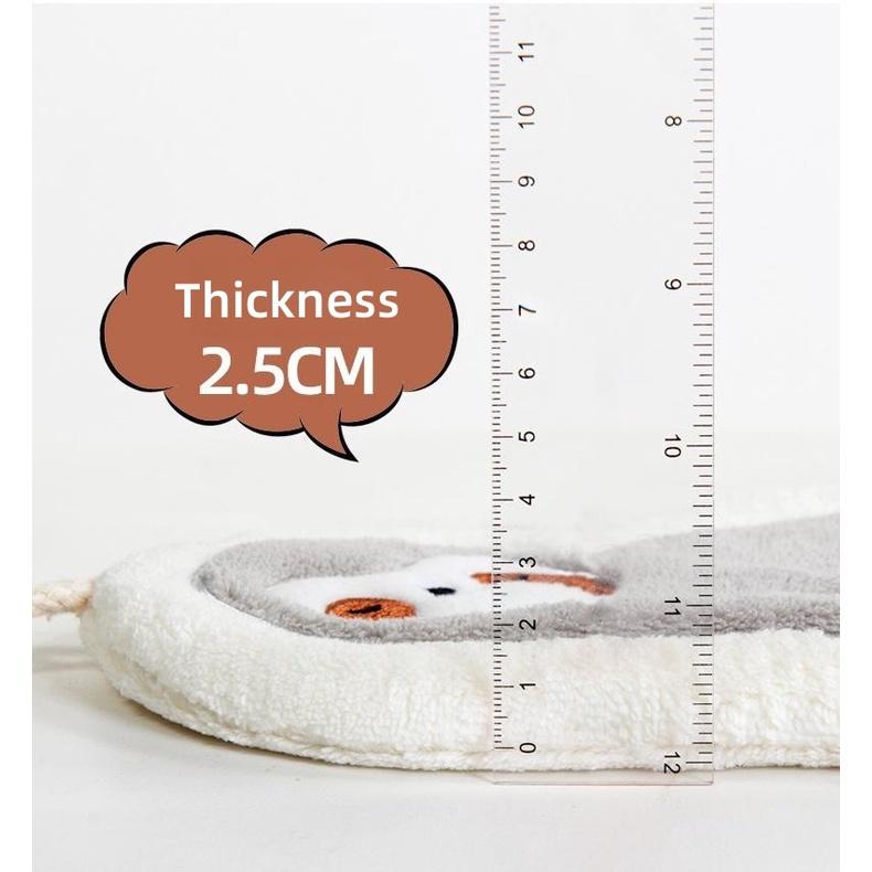 Cute Sloth Hanging Hand Towel Thickened Coral Velvet Absorbent Quick Drying Towel Bathroom Kitchen Supplies