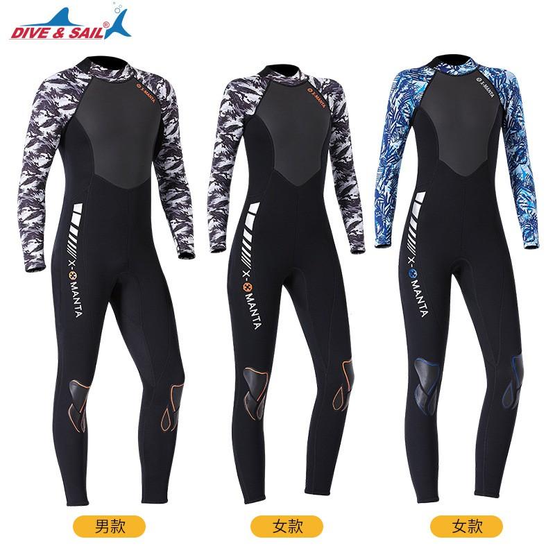 3MM Couples Diving Suit Men Women With Thick Warm Outdoor Snorkeling Surfing One-piece Long-sleeved Jellyfish