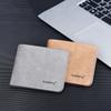 PU Leather 2 Fold Wallets Solid Color Small Pocket Purse Portable Men's Short Wallet  Men Boys Gift