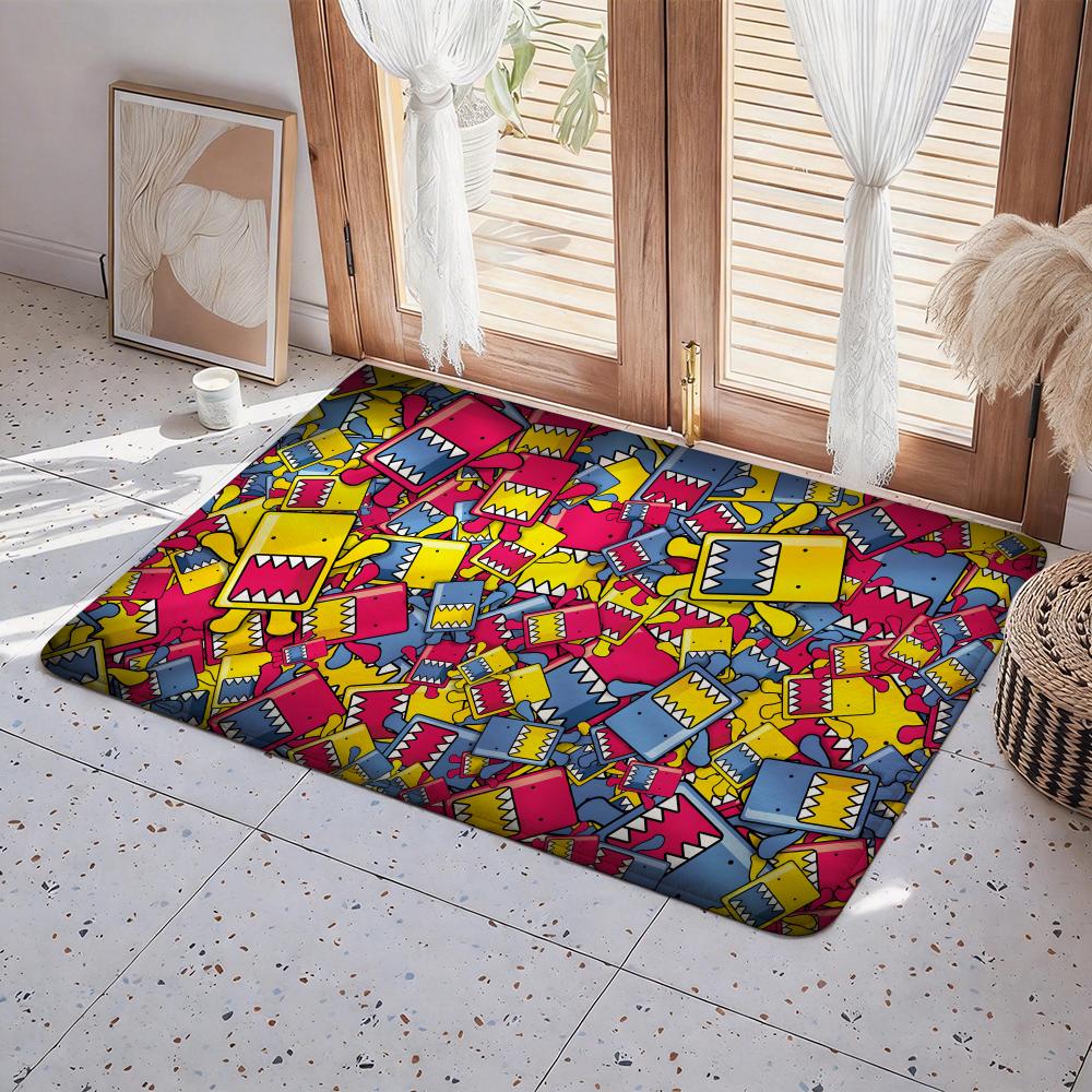 Video D Demo Floor Mat Eco Flannel Doormat Non Slip Odorless Indoor Floor Rug Soft Short Plush Home Mat