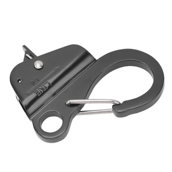 Stainless Steel Sliding Rope Hook Heavy Duty Pontoon Boat Fender Clamps Quick Release Adjustable Docking Clip for 3/8"-5/8" Rope