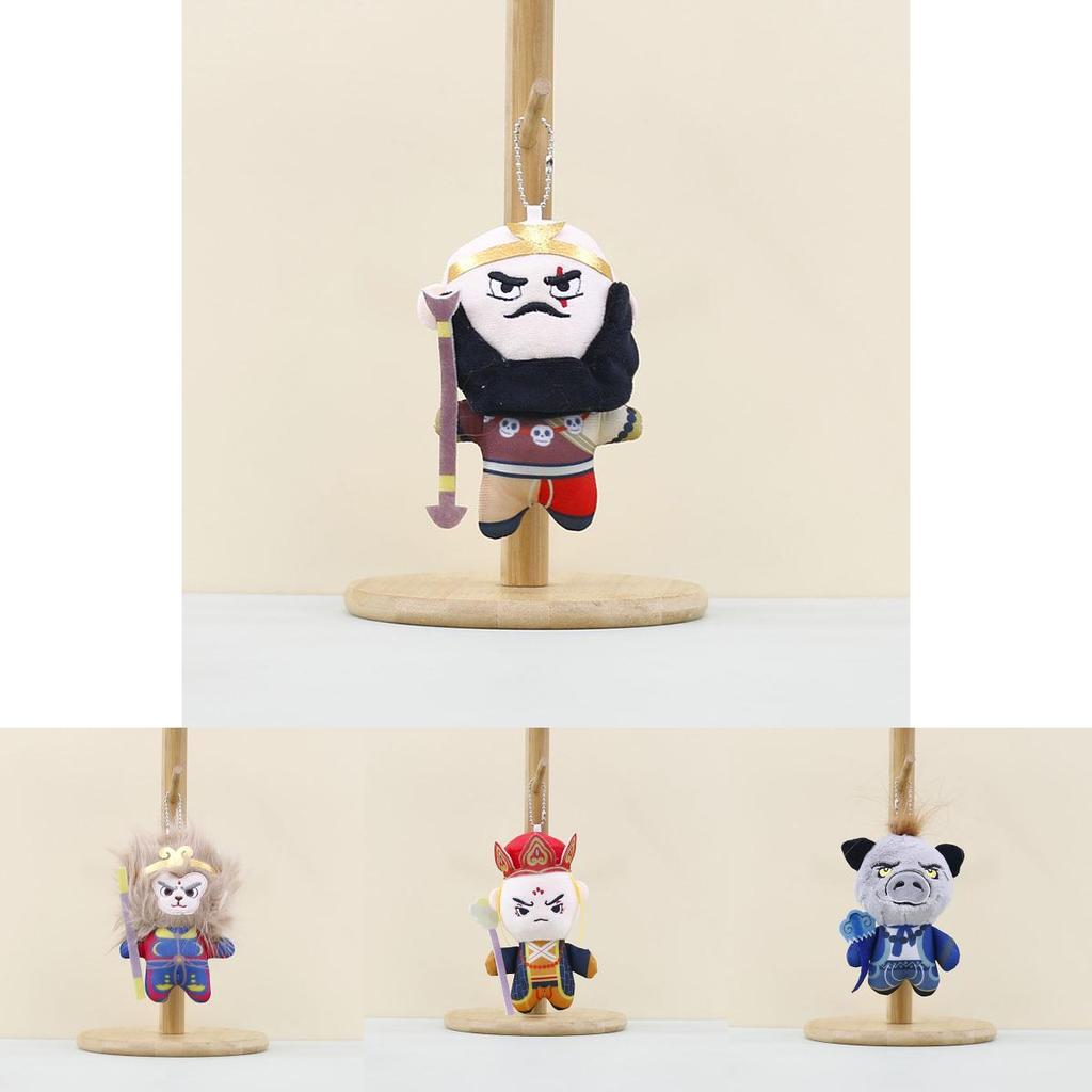 Soft And Cuddly Cartoon Plush Doll Keychain Of Sun Wukong Zhu Bajie And Tang Seng