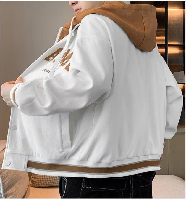 Trendy Japanese-Style Long-Sleeve Hooded Jacket for Men - Autumn/Winter All-Match Fashion