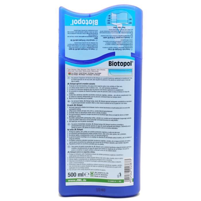 Conditionneur d'eau Biotopol - JBL - Pour aquarium - 500ml