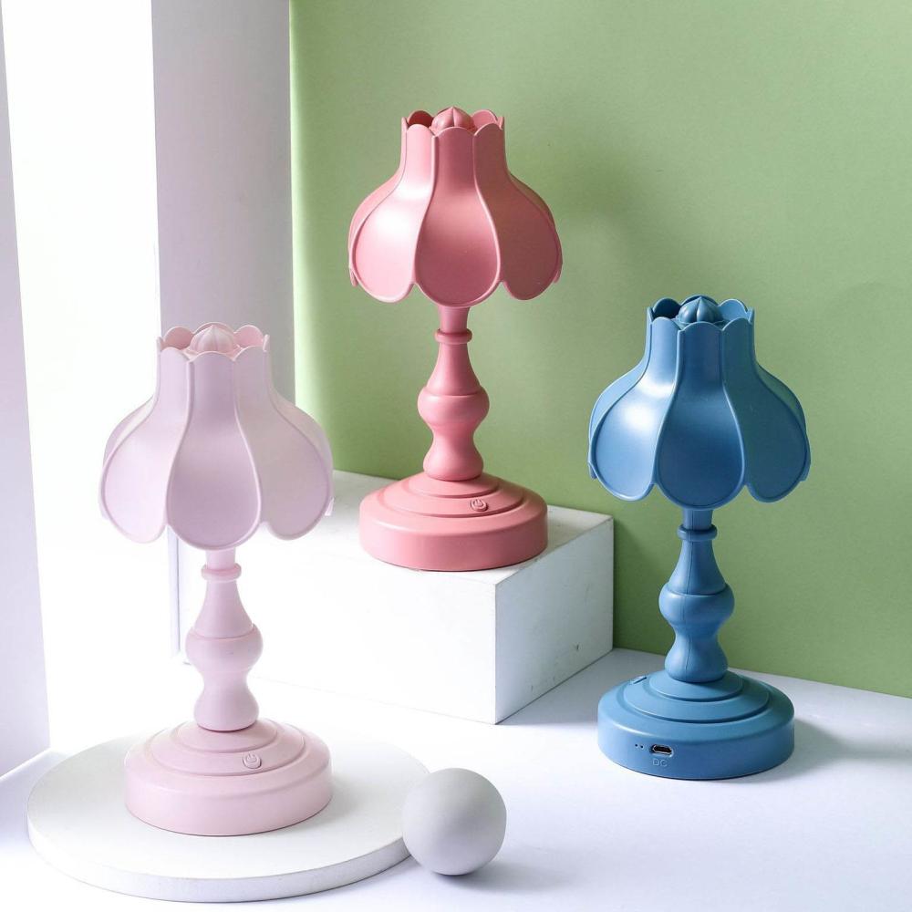 Mini Retro LED Nachtlicht Dekoration Tisch Lampe Wiederaufladbare Lesen Schreibtisch Lampe Mädchen Geschenk Für Schlafsaal Schlafzimmer Nacht Dekor