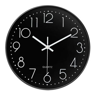 Minimalist Silent Nordic Wall Clock Multi-color High-definition Round Hanging Clock Plastic ABS Wall Electronic Time Lobby