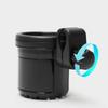 1 Piece Universal Tricycle Pram Phone Cup Holder Adjustable Black Baby Stroller Cup Holder 2-In-1 Twin Bottle Holder