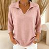 Women's V-Neck Ribbed Knit Sweater Loose Fit Flattering Casual Pullover for Spring and Fall