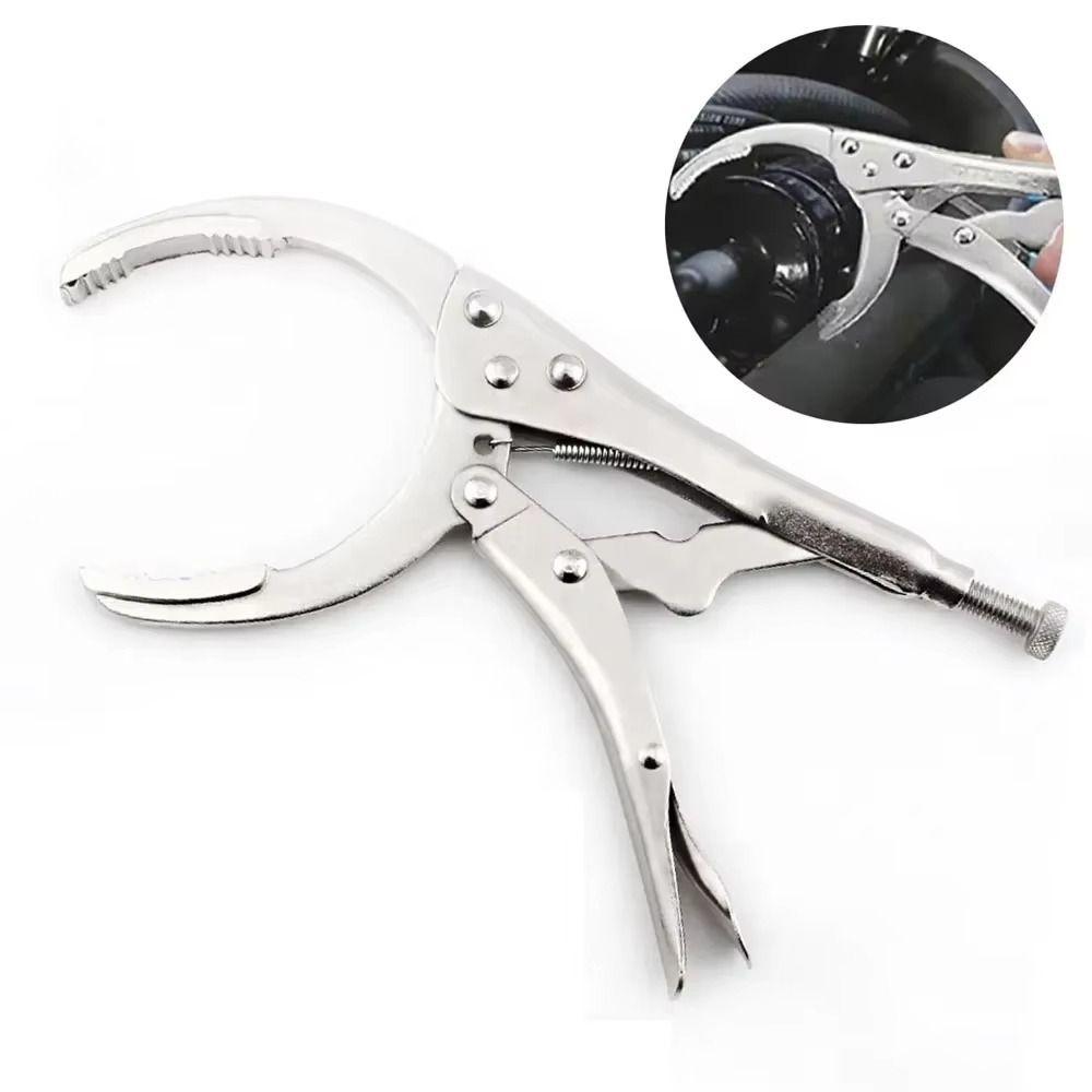 Adjustable Oil Filter Wrench Locking Grip Oil Grid Spanner Easy To Use Oil Filter Plier  Car Repair