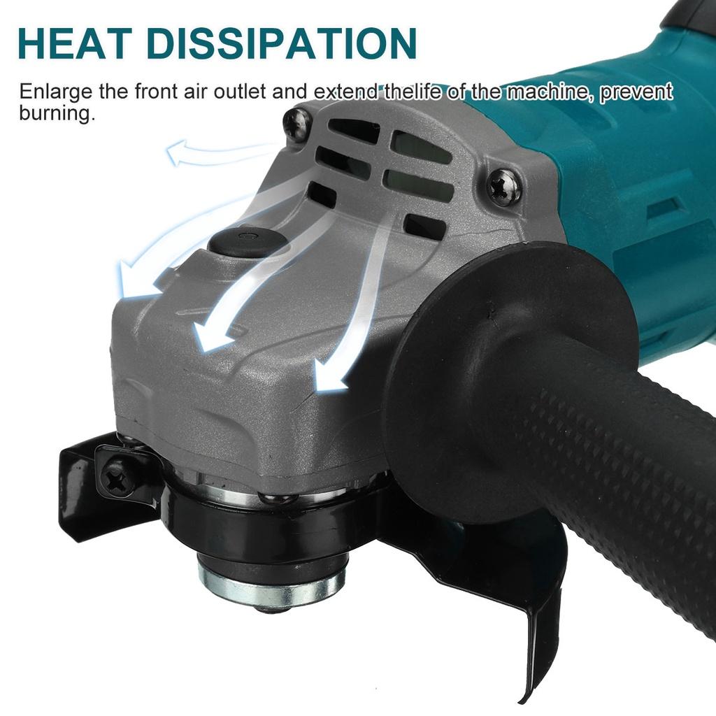 100mm Brushless Electric Angle Grinder Grinding Machine 688VF Cordless DIY Woodworking Power Tool For 25000mAh Battery 1580W