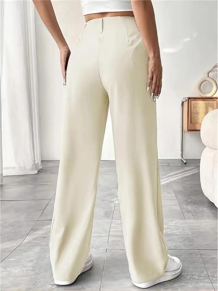 2025 Spring/Summer Women's Drapey High-waisted Slimming Wide-Leg Floor-Length Pants