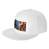 Fashion City of Fire and Ice Flat Brim Sun Hat  Casual Gatherings Tennis FeUnisex