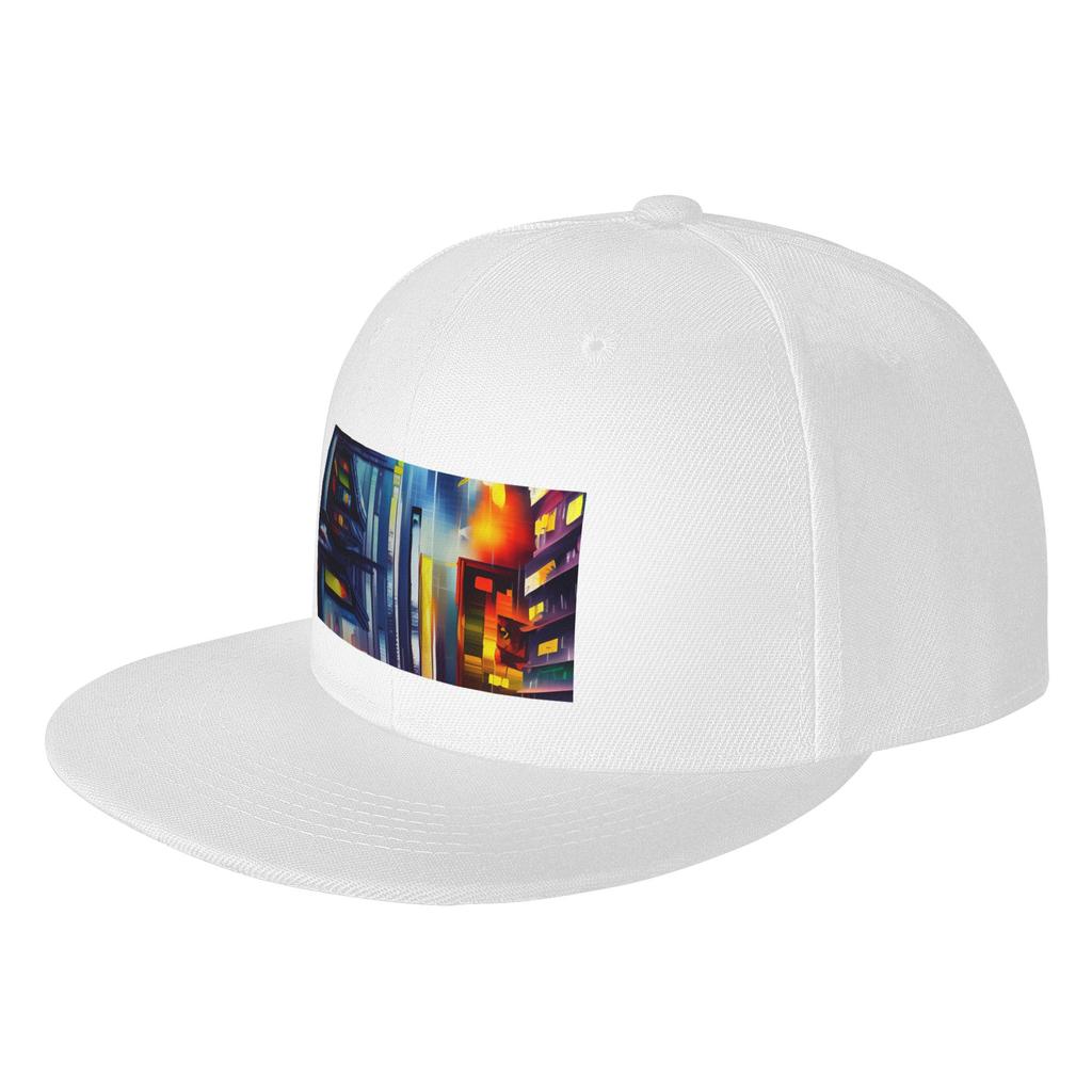 Fashion City of Fire and Ice Flat Brim Sun Hat Casual Gatherings Tennis FeUnisex