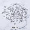 100pcs Stainless Steel Flower Petal Bead Ca,ps Metal Spacer Beads for Bracelet Necklace Jewelry Making - Original Color and Gold