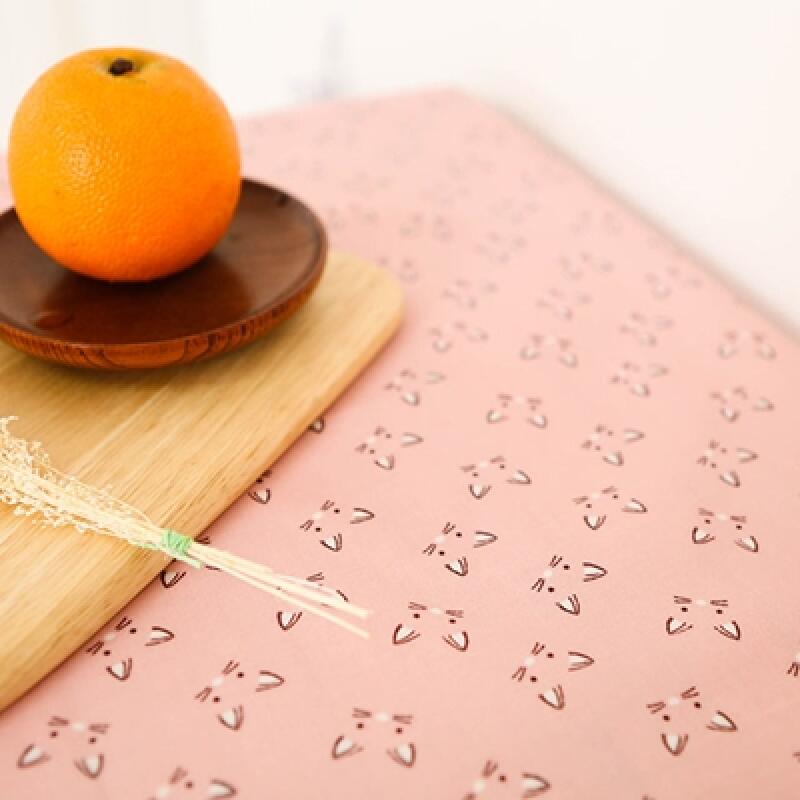 

Pink Cat Waterproof Tablecloth For 2 people