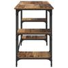 Vintage Style Desk with Shelf Reclaimed Wood Look 140 x 50 x 75 cm Particleboard