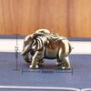 Solid Brass Elephant Pair - Handcrafted Decor for Wealth & Fortune, Desktop Ornament, or Tea Pet