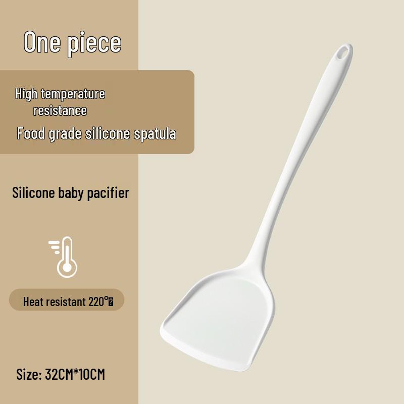 Heat-Resistant Silicone Kitchen Utensil Set: Spatula, Stir Fry Spoon & Soup Ladle