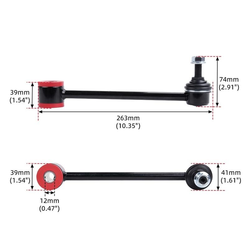 K6700 Suspension Part Rear Sway Bar Links Off-road Driving 26.3*3.9*7.4cm Rear Sway Bar Links Rear Axle Compatible