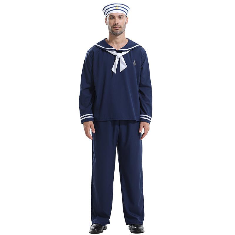 Halloween Costume Style Sailor Costume Cosplay Uniform Stage Performance, Nautical Costume Navigator