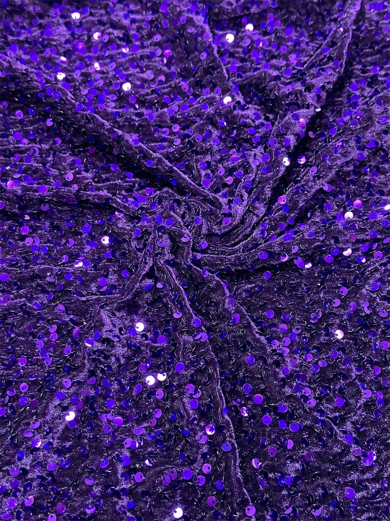 African Velvet Lace Fabric 5 Yards Nigerian Sequins Lace Fabric for Sewing Wedding Luxury Dress French Sequins Material Women