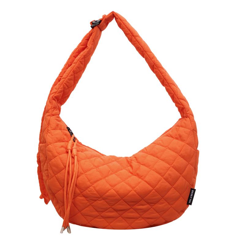 Однотонная сумка через плечо большой вместимости Ромбовидная сумка-тоут через плечо