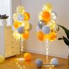 Anniversary & Birthday Balloon Column Decorations: Event Scene Layout with Floor and Background Balloons