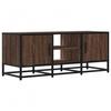 VidaXL TV Cabinet Brown Oak 100x35x41 Cm Engineered Wood and Metal, TV Stand, Hi-fi Cabinet, Entertainment Center, 848838