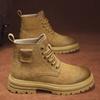 Leather Shoes High Boots Winter Sport Shoes for Men Safety Shoes Round Toe Non-slip Shoes Casual Sneaker Height Increasing