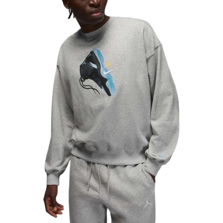 Jordan Sweatshirts Men s Gray Crew Neck Moderate IM6302-050 M