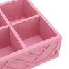 Coffee Station Organizer with Small Dividers Wooden Coffee Bar Accessories Storage Box for Countertop Decor Pink