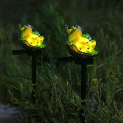 Solar Light Outdoor Waterproof Frog Resin Lamp Ground Plug-in Outdoor Decorative Lights Suitable For Garden Courtyards Parks